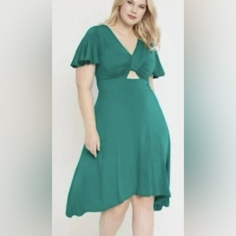 Eloquii Green Dress